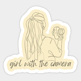 Girl with the camera | Female Photographer T Shirt Design Sticker